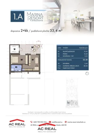 Prodej bytu 2+kk, Strachotín, Šakvická, 33 m2