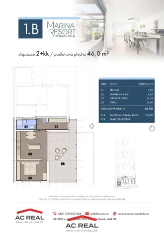 Prodej bytu 2+kk, Strachotín, Šakvická, 46 m2