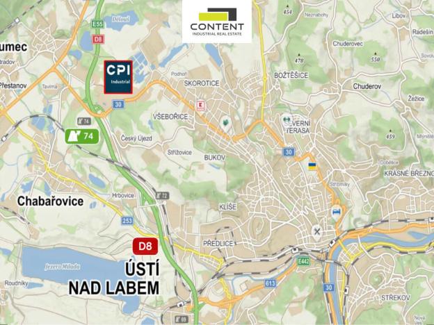 Pronájem výrobních prostor, Ústí nad Labem - Všebořice, Podhoří, 6179 m2