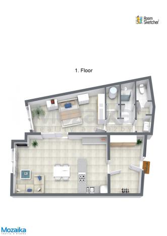 Pronájem bytu 2+kk, Litomyšl, Braunerovo nám., 80 m2