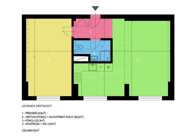 Prodej bytu 2+kk, Mladá Boleslav, U stadionu, 61 m2