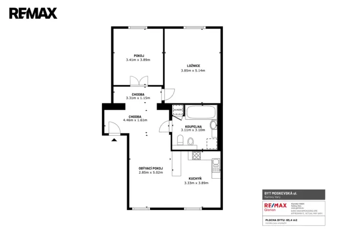 Pronájem bytu 3+kk, Karlovy Vary, Moskevská, 75 m2