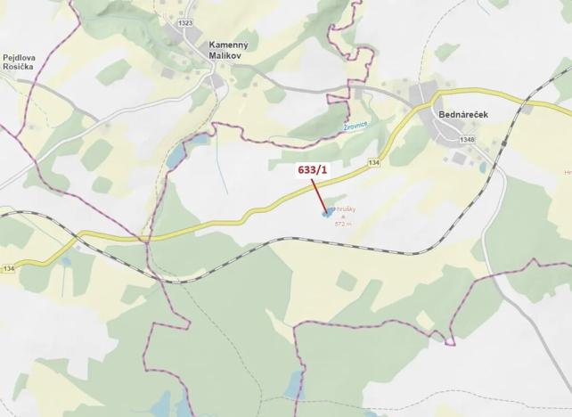 Dražba lesa, Bednáreček, 2802 m2