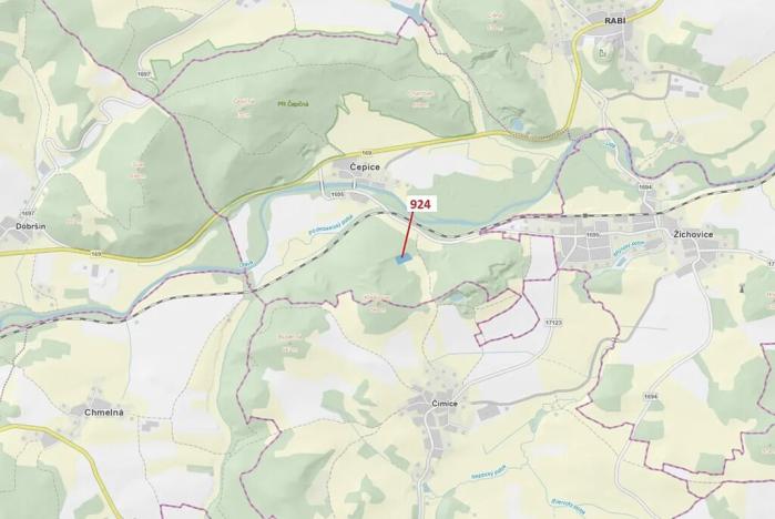 Dražba lesa, Rabí, 6042 m2