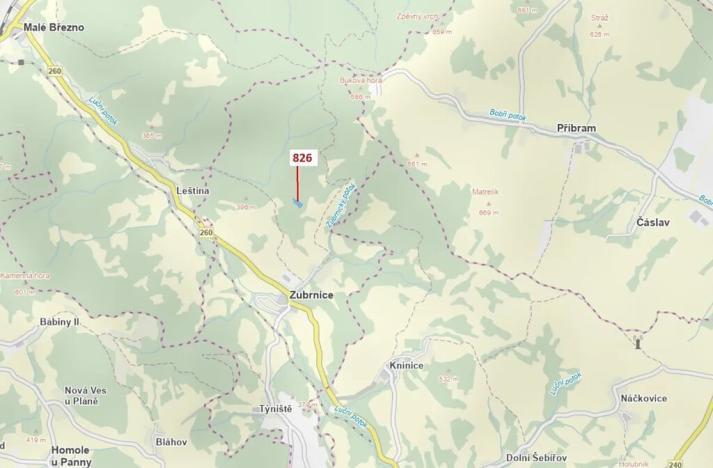 Dražba lesa, Zubrnice, 4610 m2