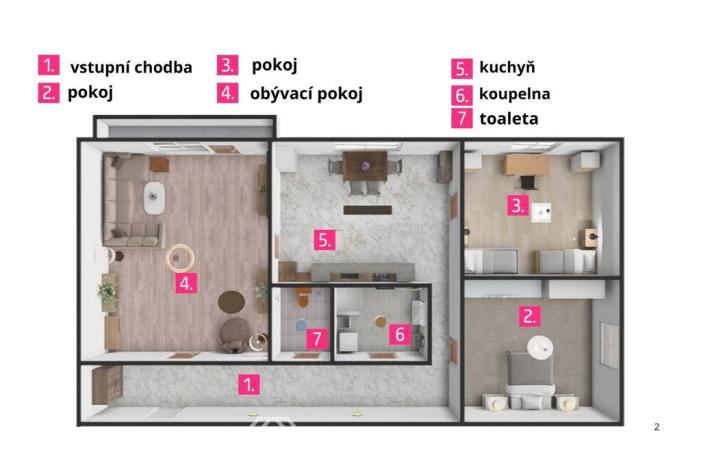 Prodej bytu 3+1, Moravský Krumlov, Sídliště, 59 m2