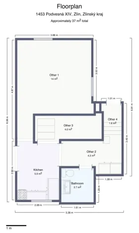 Prodej rodinného domu, Zlín, Podvesná XIV, 68 m2