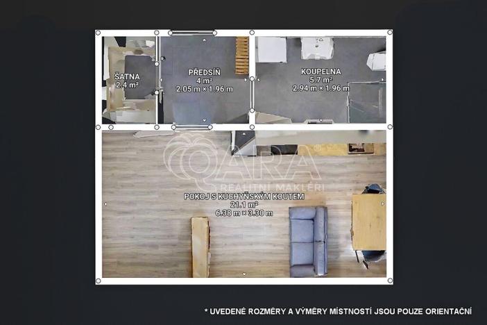 Pronájem bytu 1+kk, Kralupy nad Vltavou, S. K. Neumanna, 33 m2