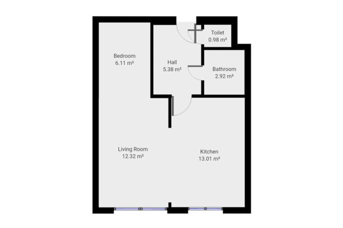 Pronájem bytu 1+kk, Praha - Letňany, Bohumínská, 40 m2