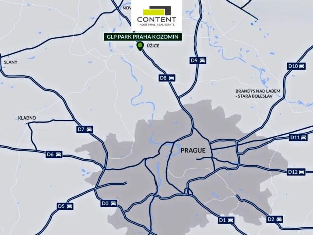 Pronájem výrobních prostor, Kozomín, 3800 m2