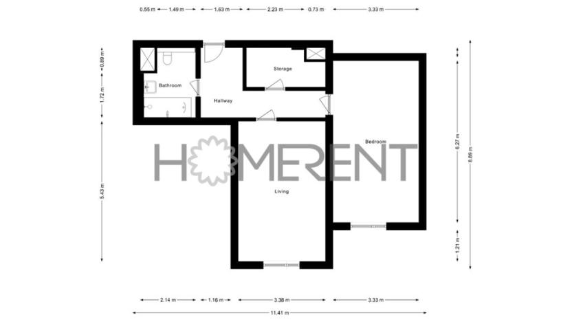 Pronájem bytu 2+kk, Brandýs nad Labem-Stará Boleslav - Brandýs nad Labem, Augustina Lukeše, 62 m2