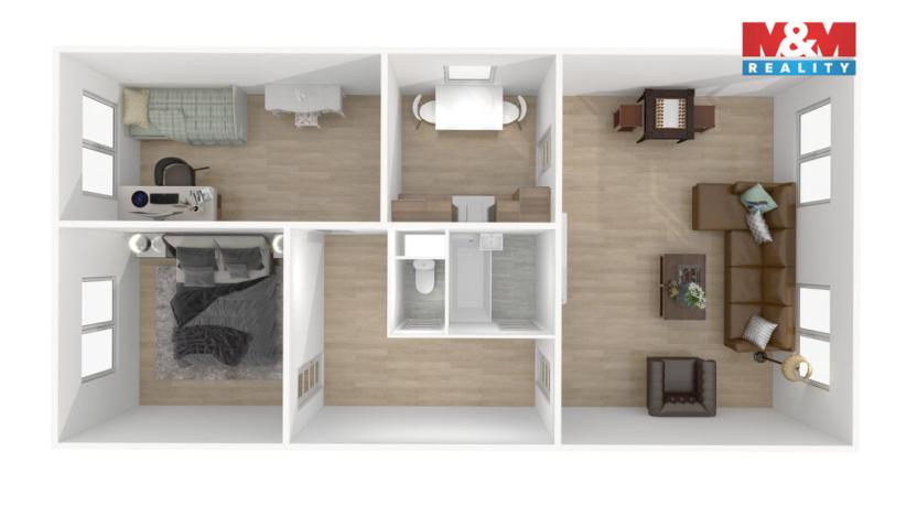 Prodej bytu 3+1, Rakovník - Rakovník II, V Lukách, 68 m2