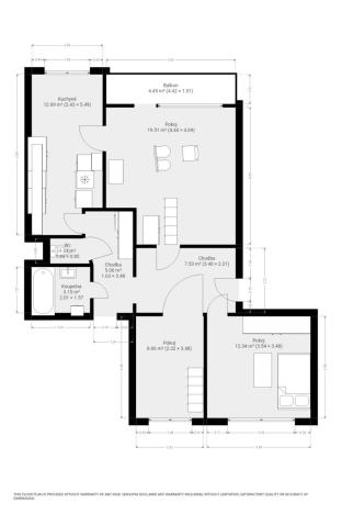 Pronájem bytu 4+1, Brno, Prušánecká, 89 m2