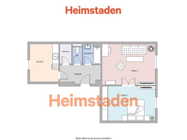 Pronájem bytu 2+1, Havířov - Město, Místní, 52 m2