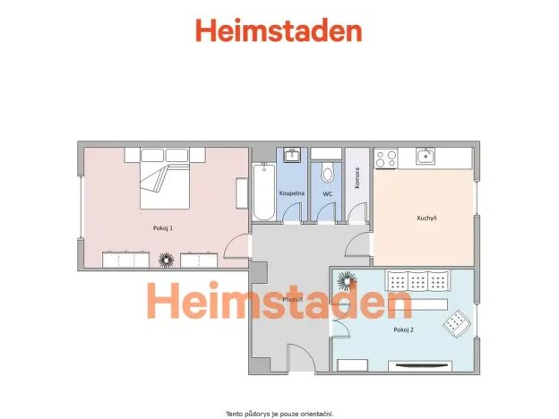 Pronájem bytu 2+1, Havířov - Město, Národní třída, 54 m2