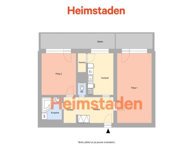 Pronájem bytu 2+1, Ostrava - Výškovice, Jičínská, 61 m2