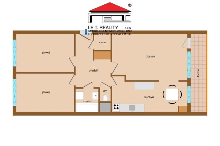 Prodej bytu 3+1, Praha - Chodov, Zdiměřická, 71 m2