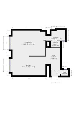 Pronájem bytu 1+1, Praha - Vršovice, Ruská, 43 m2