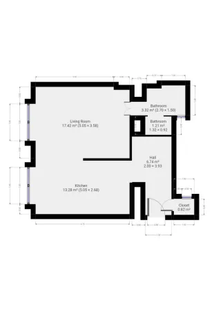 Pronájem bytu 1+1, Praha - Vršovice, Ruská, 43 m2