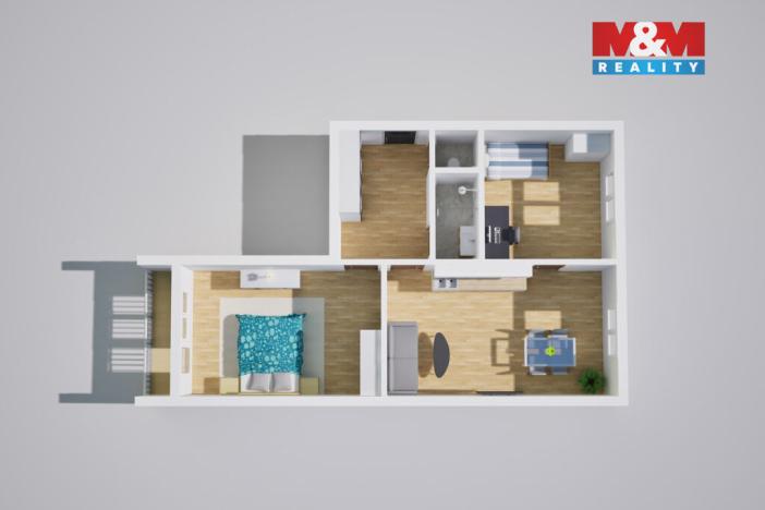 Prodej bytu 3+kk, Teplice, Palackého, 66 m2