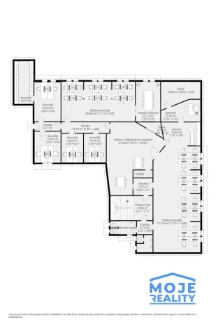 Pronájem kanceláře, Plzeň - Jižní Předměstí, náměstí T. G. Masaryka, 365 m2