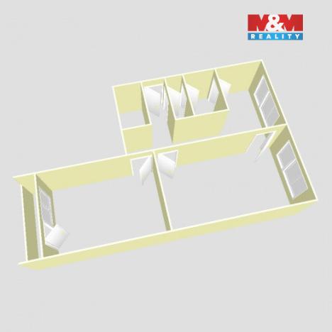 Pronájem bytu 2+1, Chomutov, Palackého, 60 m2