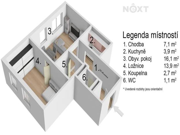 Prodej bytu 2+kk, Břeclav, Nádražní, 48 m2