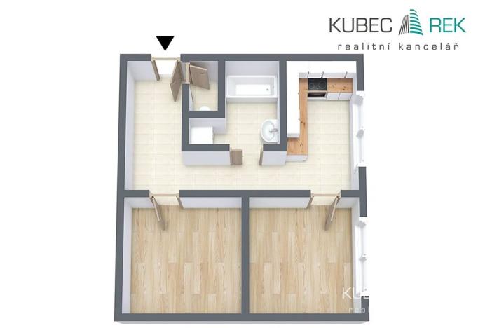 Prodej bytu 2+kk, Jindřichův Hradec, sídliště Vajgar, 43 m2