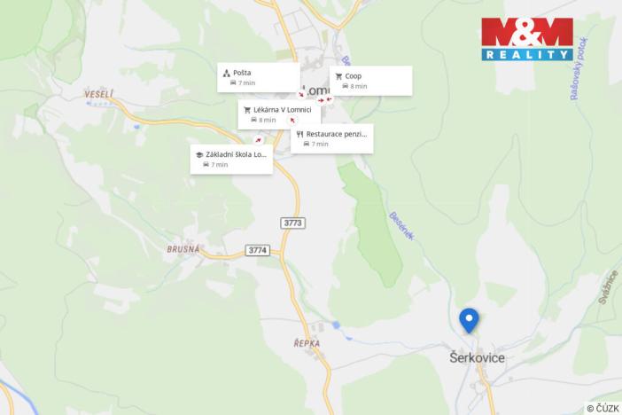 Prodej pozemku pro bydlení, Šerkovice, 401 m2