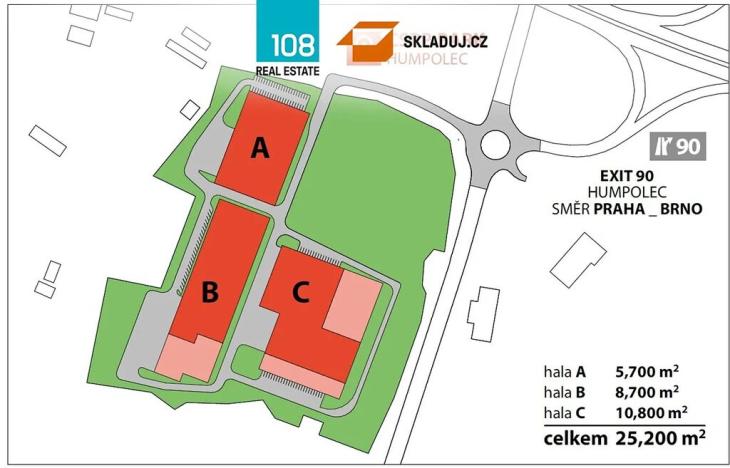 Pronájem skladu, Pelhřimov, 10800 m2