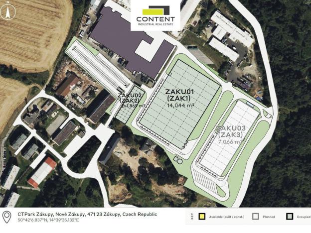 Pronájem skladu, Zákupy, Nové Zákupy, 7066 m2