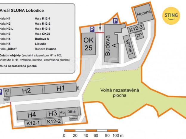 Pronájem skladu, Lobodice, 781 m2