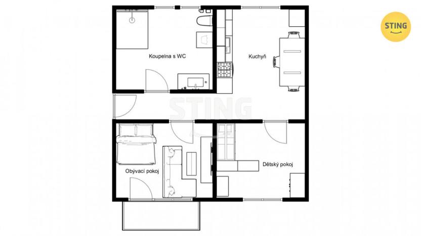 Prodej bytu 2+1, Jihlava, Zborovská, 68 m2