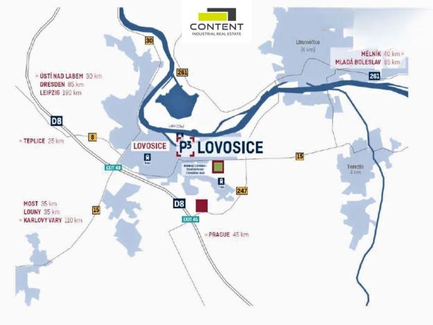 Pronájem výrobních prostor, Lovosice, 8330 m2