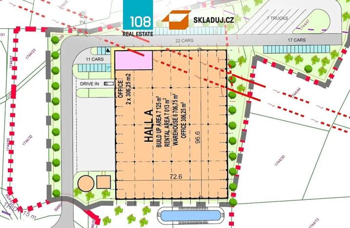 Pronájem skladu, Bystřice, 7013 m2