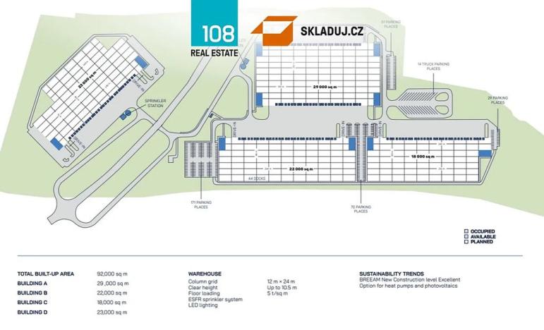 Pronájem skladu, Hladké Životice, Kujavská, 35000 m2