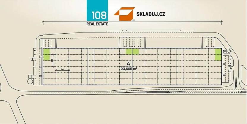 Pronájem skladu, Ledce, 5000 m2