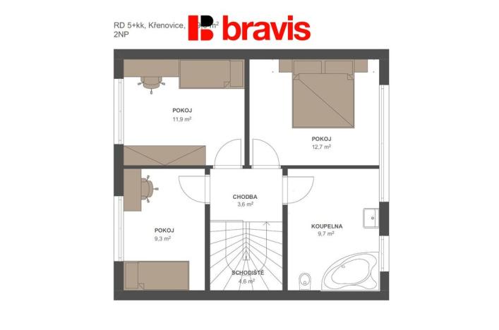 Prodej rodinného domu, Křenovice, Široká, 327 m2