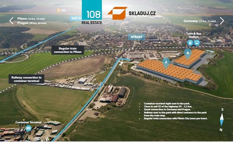 Pronájem skladu, Úherce, 30000 m2