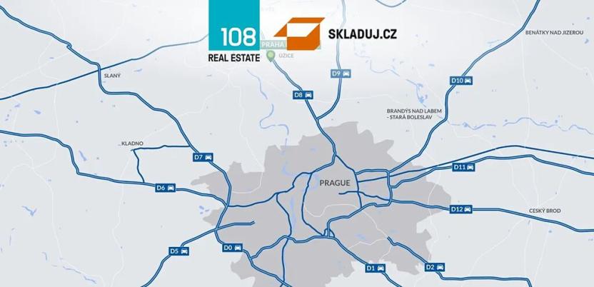 Pronájem skladu, Kozomín, 1200 m2