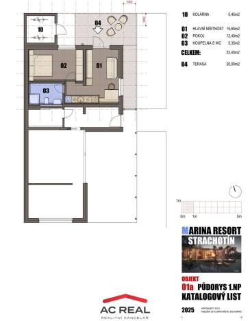 Prodej apartmánu, Strachotín, Šakvická, 33 m2