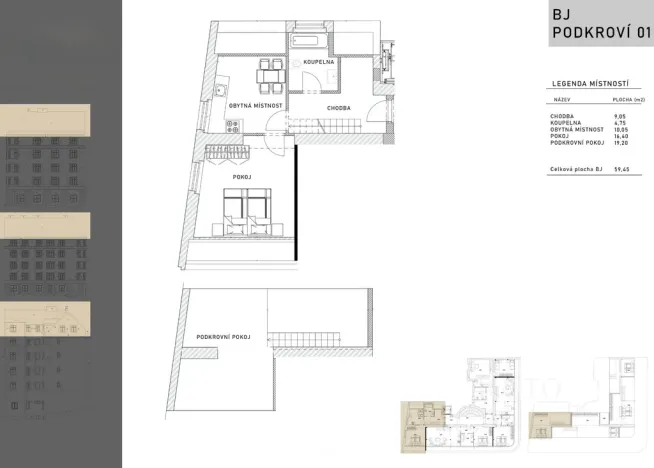 Pronájem bytu 2+1, Děčín, Plzeňská, 59 m2