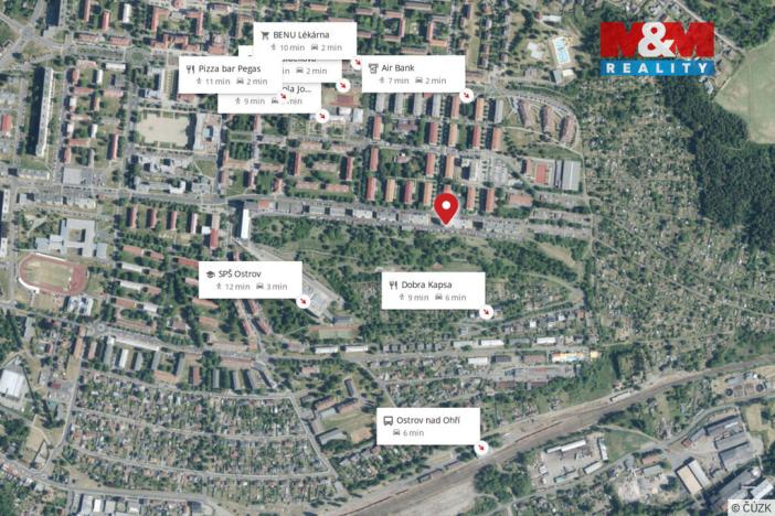 Pronájem bytu 1+1, Ostrov, Lidická, 35 m2