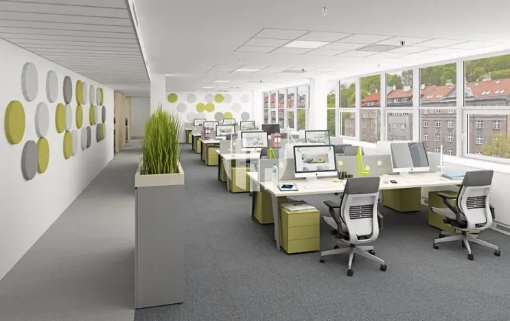 Pronájem kanceláře, Praha - Smíchov, Radlická, 2344 m2