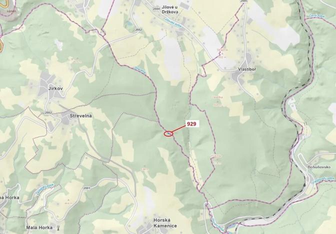 Dražba lesa, Jílové u Držkova, 151 m2