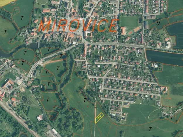 Dražba louky, Mirovice, 1251 m2