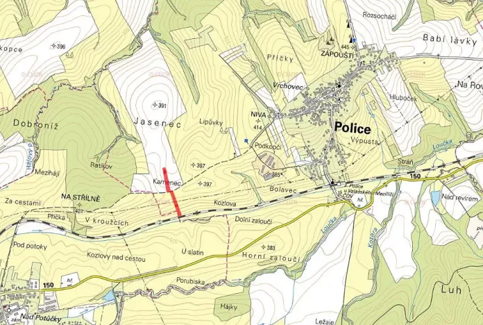 Prodej pole, Police, 3486 m2