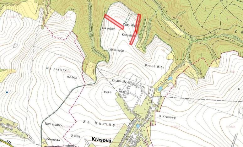 Prodej pole, Krasová, 12039 m2