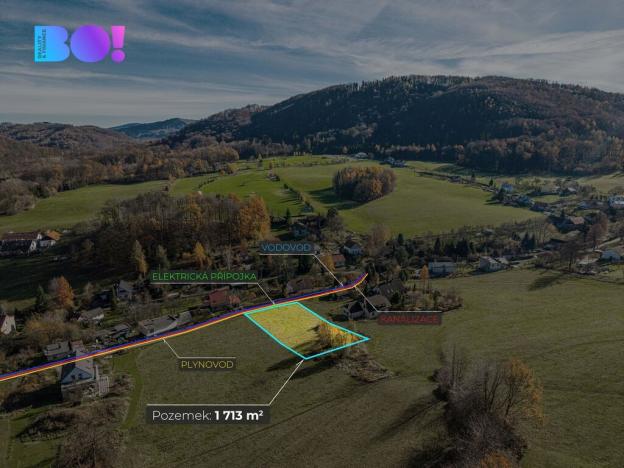 Prodej pozemku pro bydlení, Hukvaldy, 1713 m2