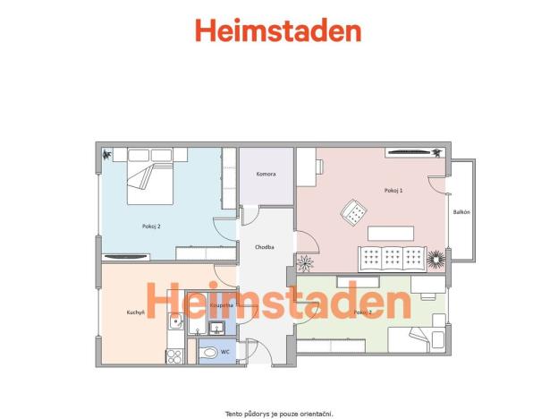 Pronájem bytu 3+1, Frýdek-Místek - Místek, Ostravská, 68 m2